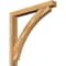Ekena Millwork Thorton Block Rough Sawn Bracket w/ Offset Brace, Western Red Cedar, 6"W x 46"D x 46"H BKT0604X46X46THR05RWR - alternate 1